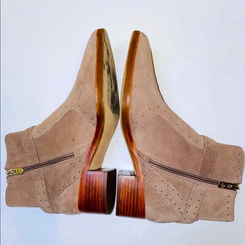 Antonio Melani Linadee Suede Studded Detail Block Heel Booties - Picture 11 of 16